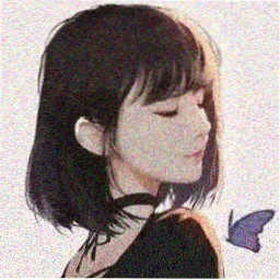星轨围巾冬装侧影动漫图片头像